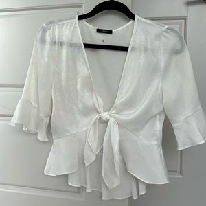 white tie blouse